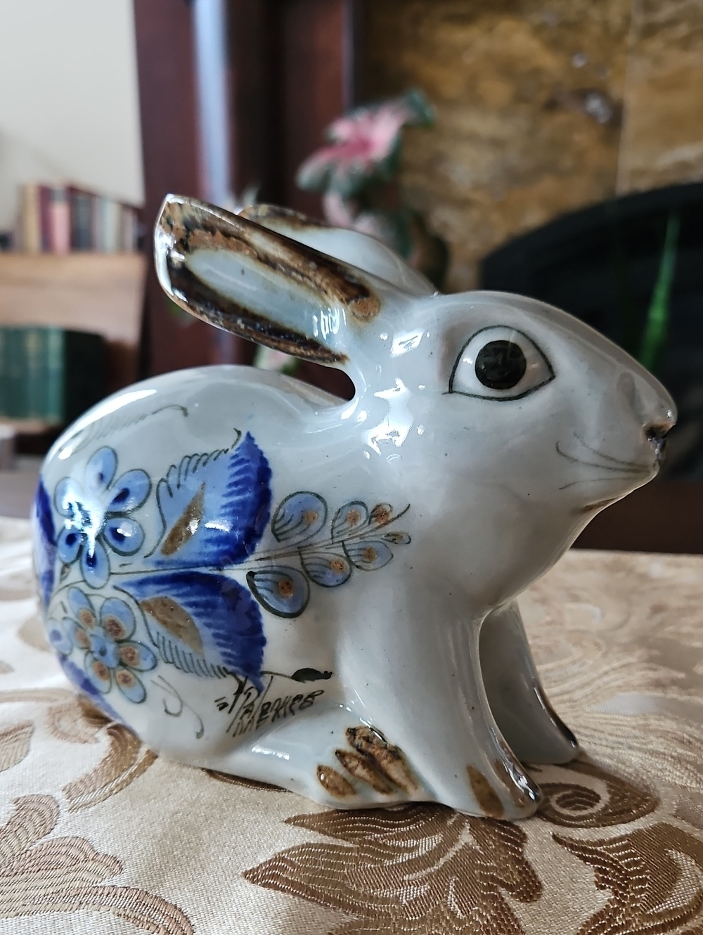 Vintage Handcrafted El Palomar Tonala Mexican Pottery Bunny Rabbit Sculpture